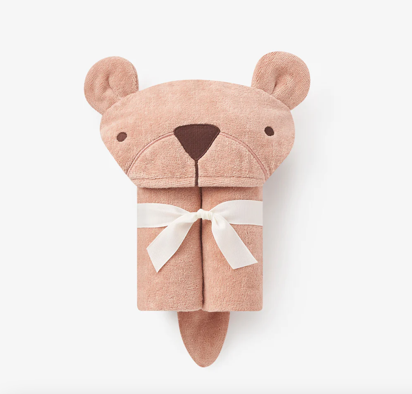 Elegant Baby Hooded Baby Bath Towel | Rust Bear