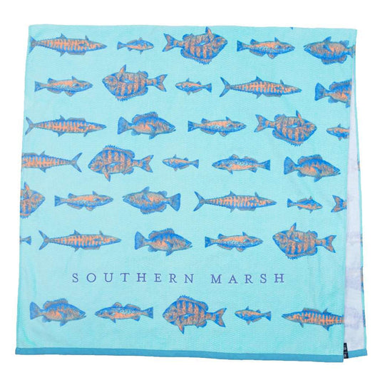 Riptide Beach Towel in Antigua Blue by Southern Marsh