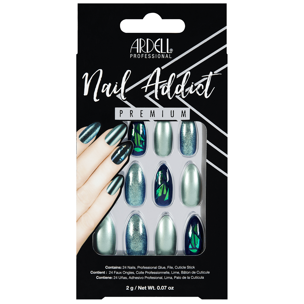 Ardell Nail Addict Premium - Green Glitter Chrome