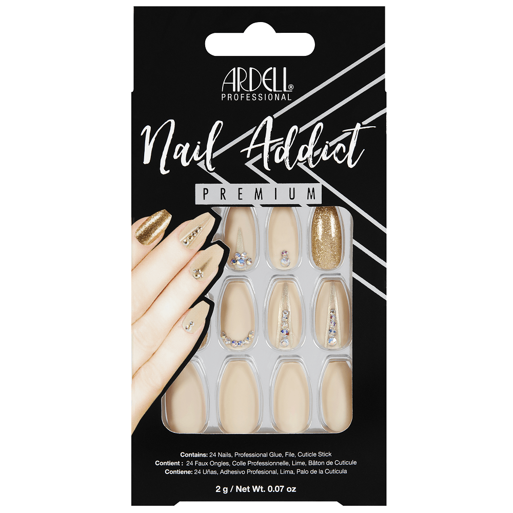 Ardell Nail Addict Premium - Nude Jeweled
