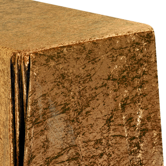 Velvet 90"x156" Rectangular Tablecloth - Mustard Gold