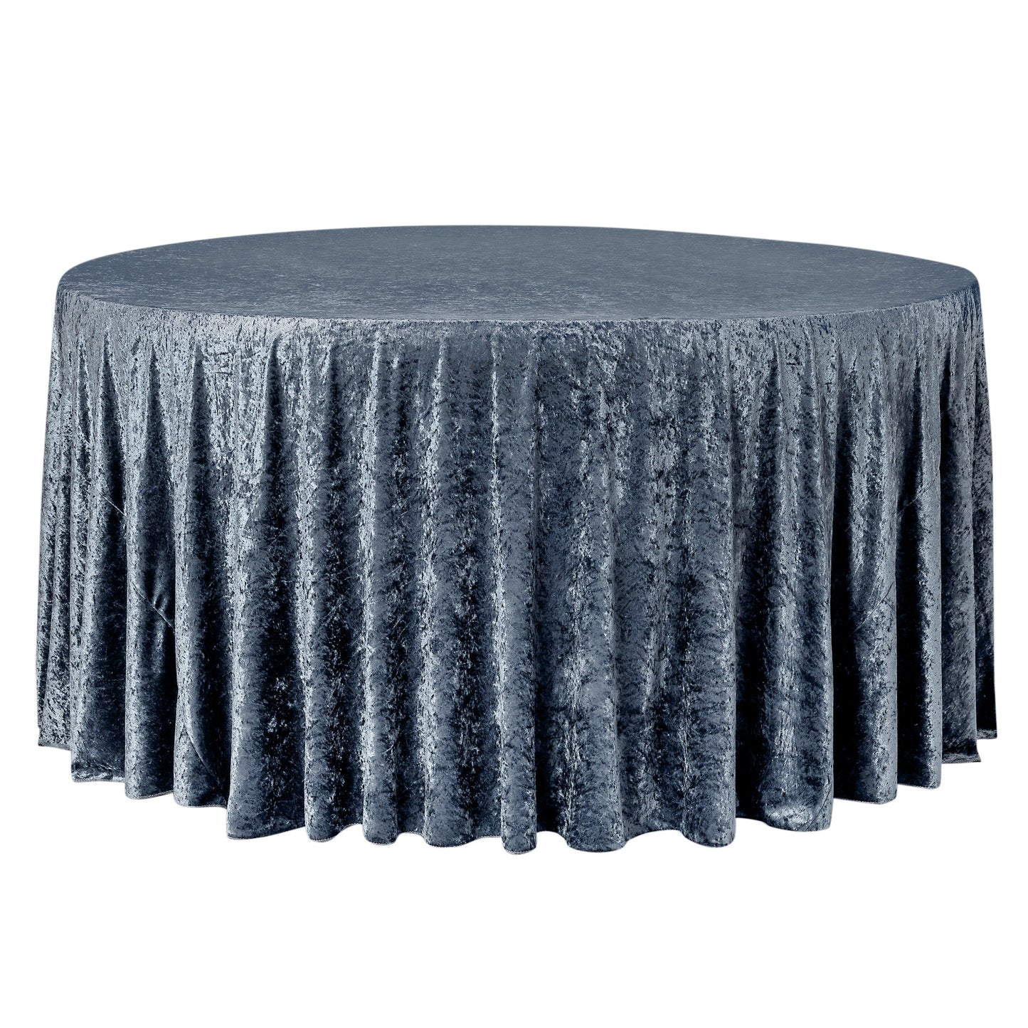 Velvet 120" Round Tablecloth - Dark Slate Blue