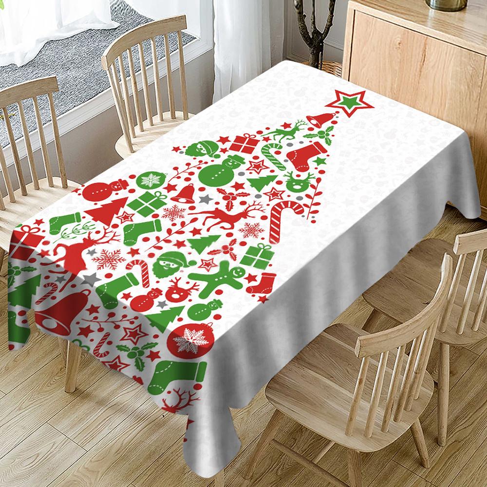 Christmas Gift Tree Christmas Tablecloth New Year Tablecloth