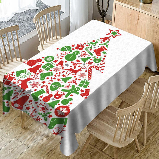 Christmas Gift Tree Christmas Tablecloth New Year Tablecloth