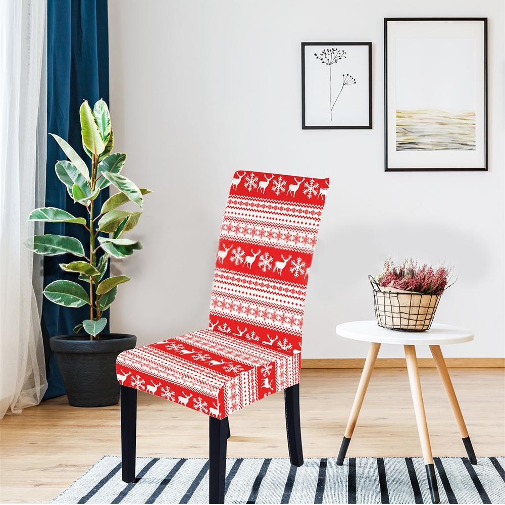 Christmas Snowflake Elk Tablecloth, Red Christmas Tablecloth, New Year Tablecloth