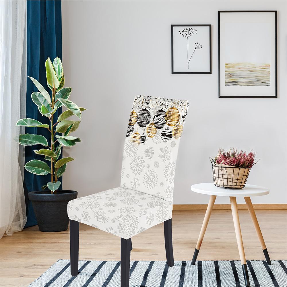 Christmas Balls and Snowflakes Tablecloth, New Year Tablecloth Table Cover, Washable Table Cloths for Dinner, Parties, Holiday Decorations