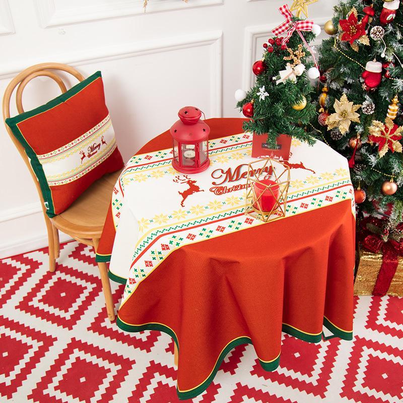 Christmas Reindeer Christmas Multi-Size Tablecloth - Christmas Table Accessories Table Cover, Washable Table Cloths for Dinner, Parties, Holiday Decorations