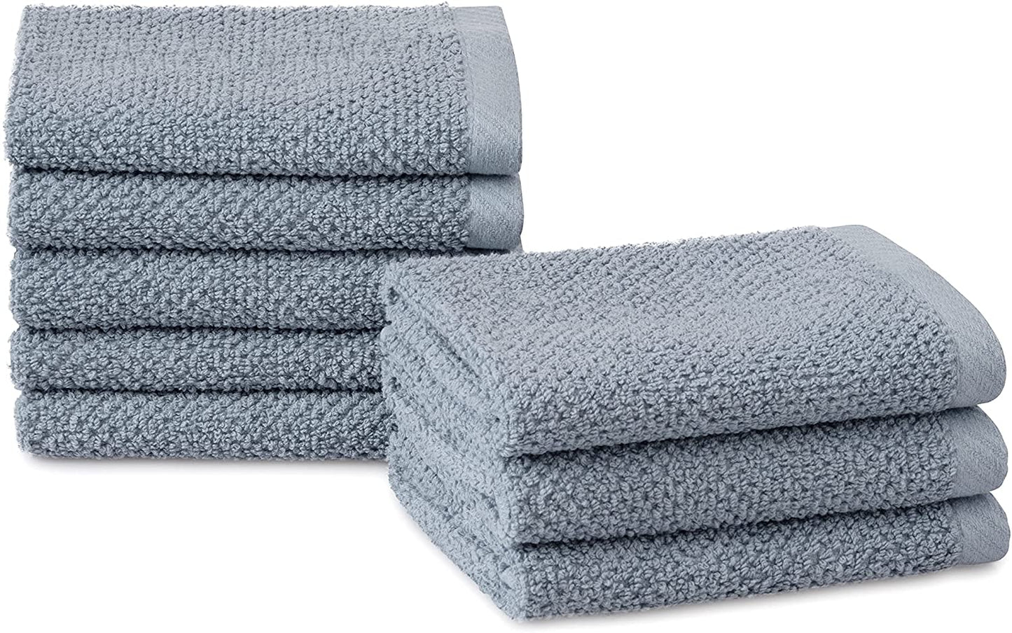 Franklin Premium | Textured Dusty Blue Bathroom Towels Set