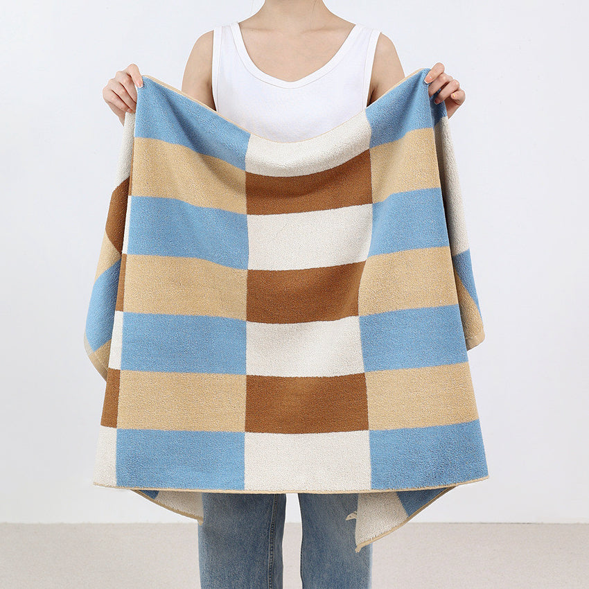 Color game plaid bath towel