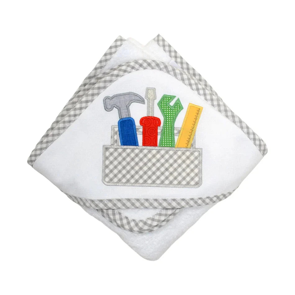 Boxed Applique Hooded Towel + Washcloth Set - Boy Hooded Bath Towels 3 Marthas Toolbox