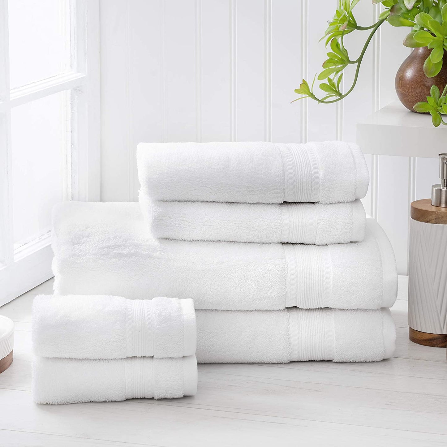 Hudson 100% Pure Organic Cotton 6 Piece Bath Linen Set