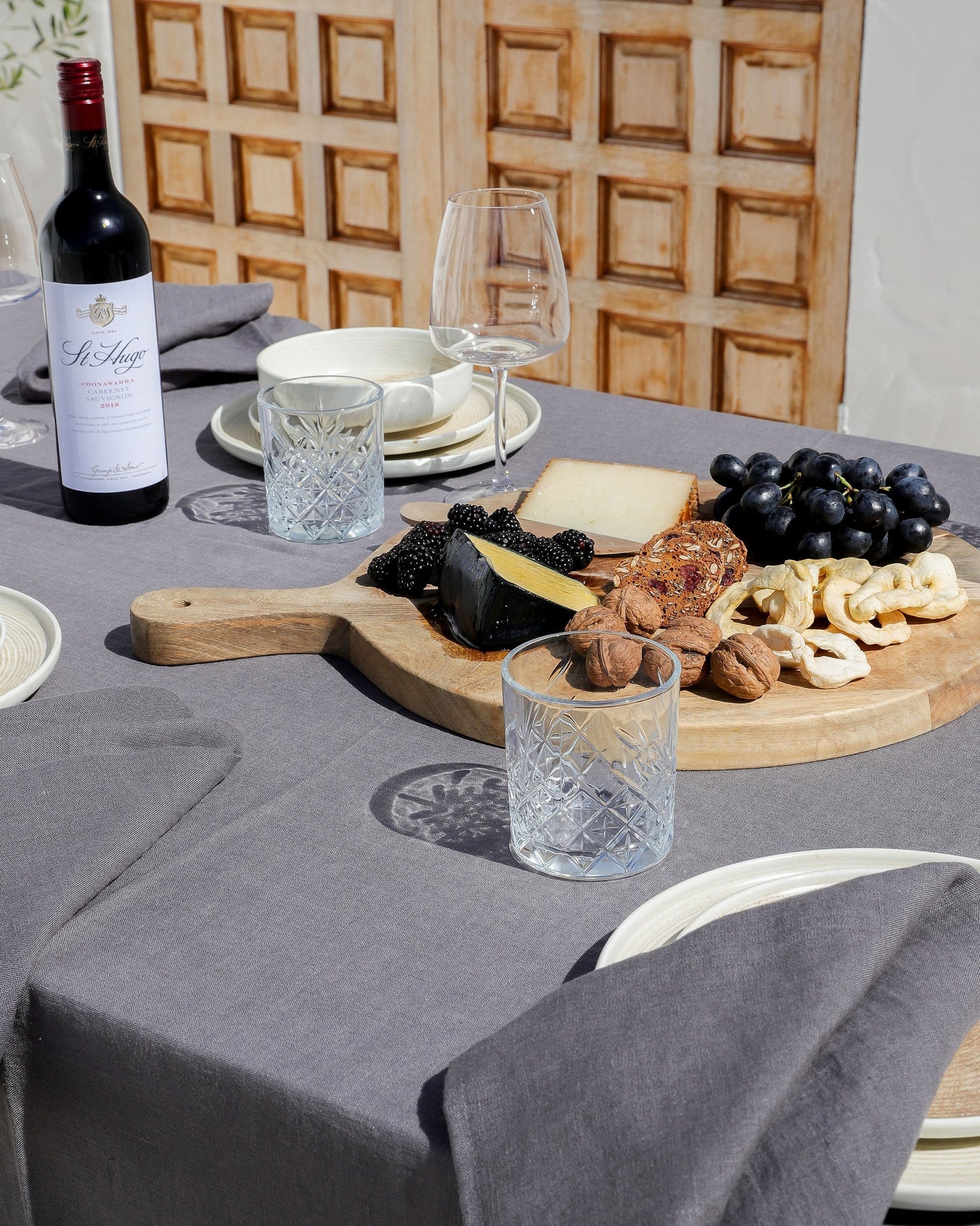 Charcoal Gray Linen tablecloth