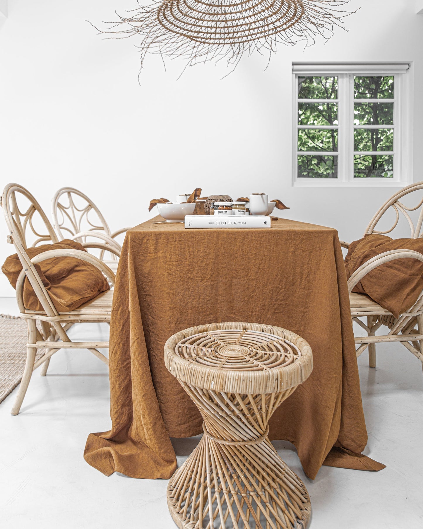 Cinnamon Linen tablecloth