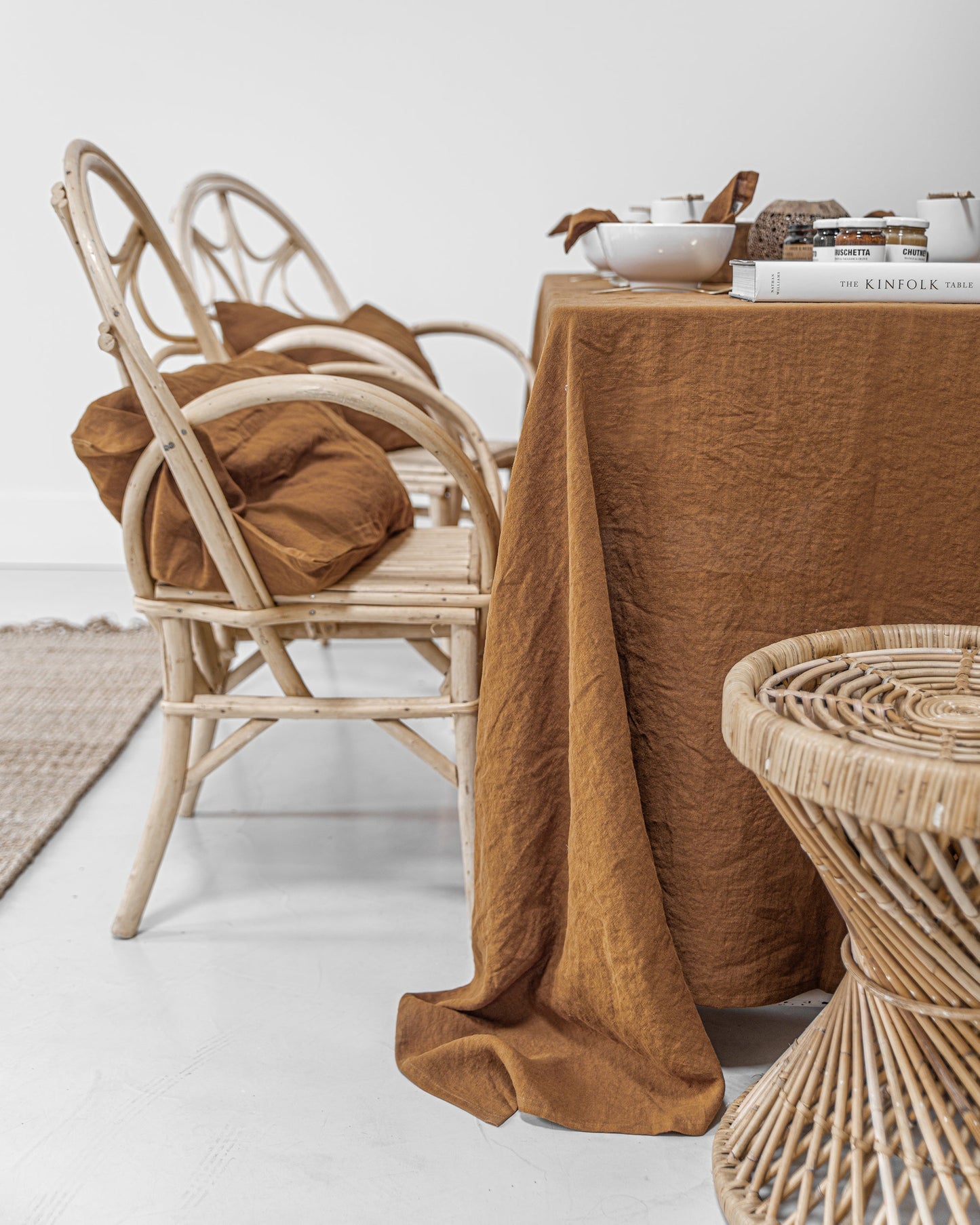 Cinnamon Linen tablecloth