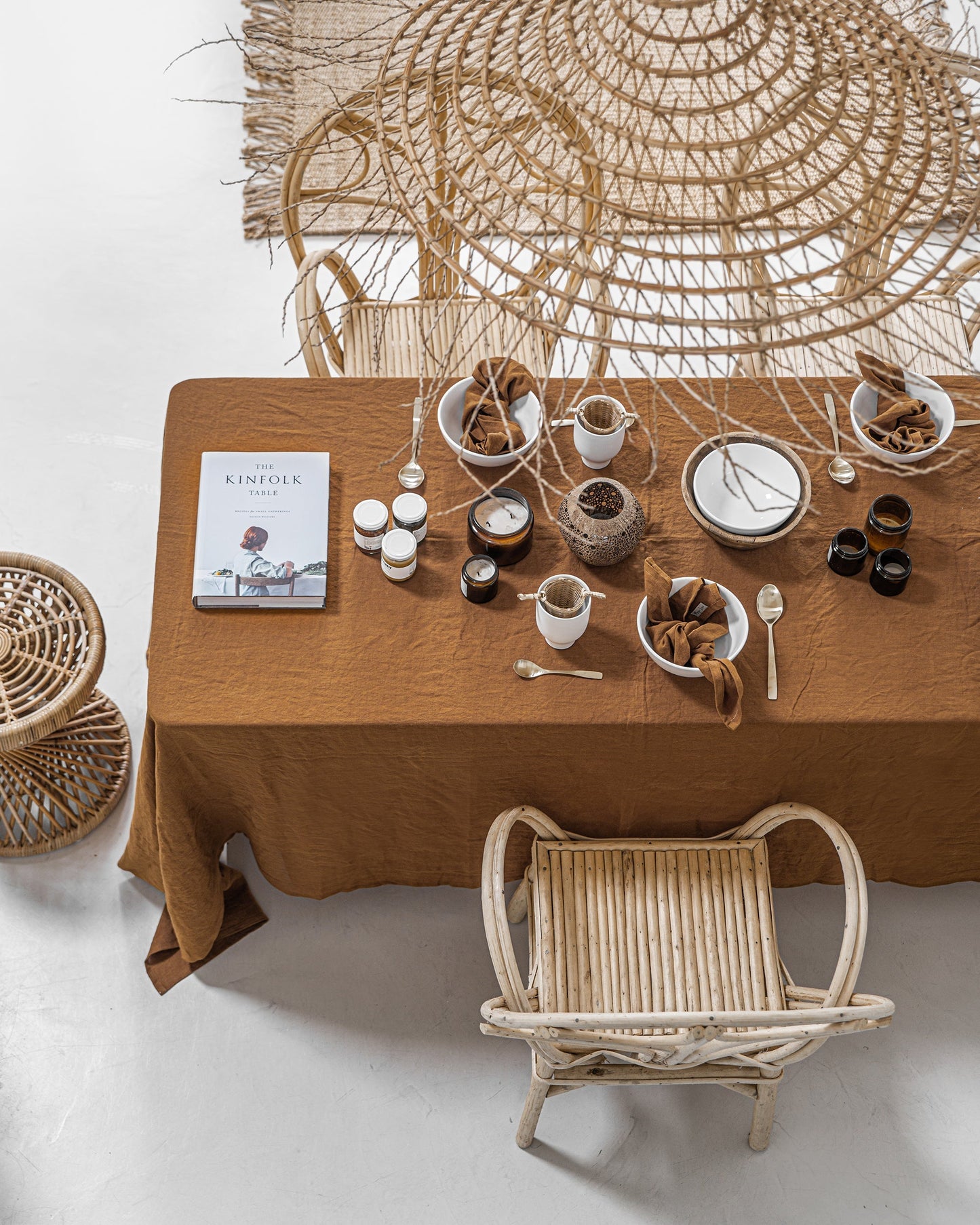 Cinnamon Linen tablecloth