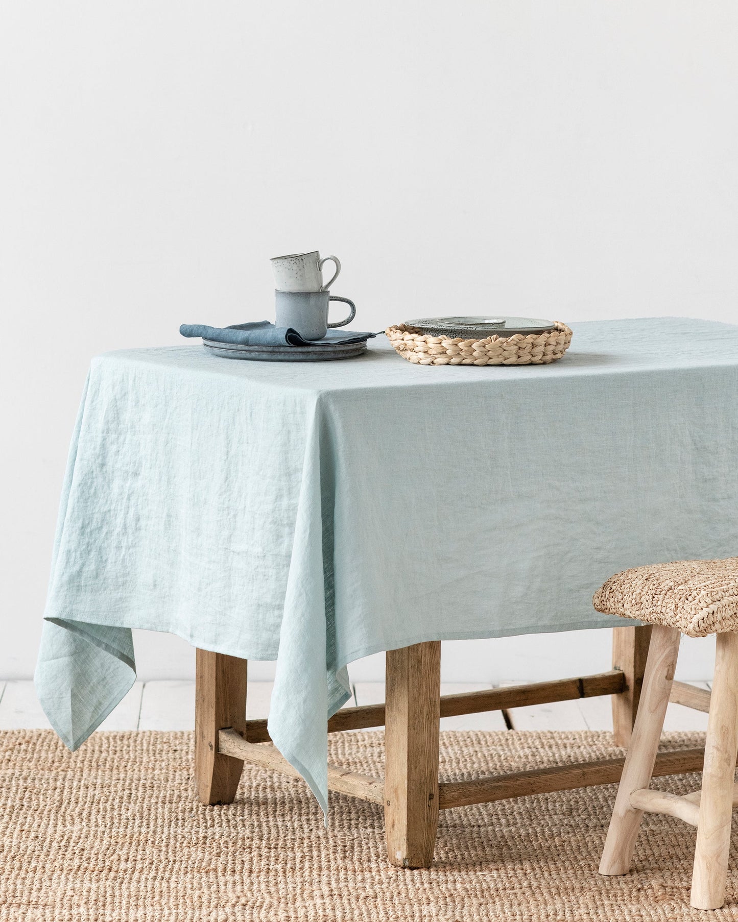 Dusty Blue Linen tablecloth