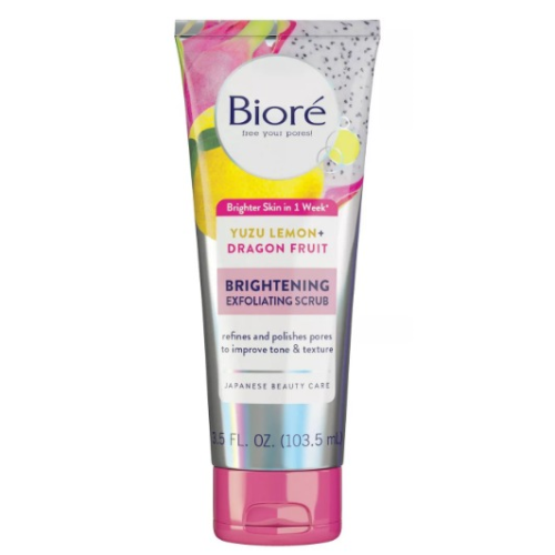 Biore Brightening Exfoliating Scrub - Yuzu Lemon and Dragon Fruit - 3.5 fl oz