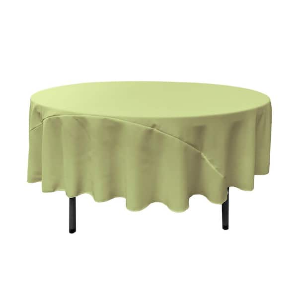 Tablecloth Round 90 in. Sage Polyester Poplin Stain And Wrinkle Resistant