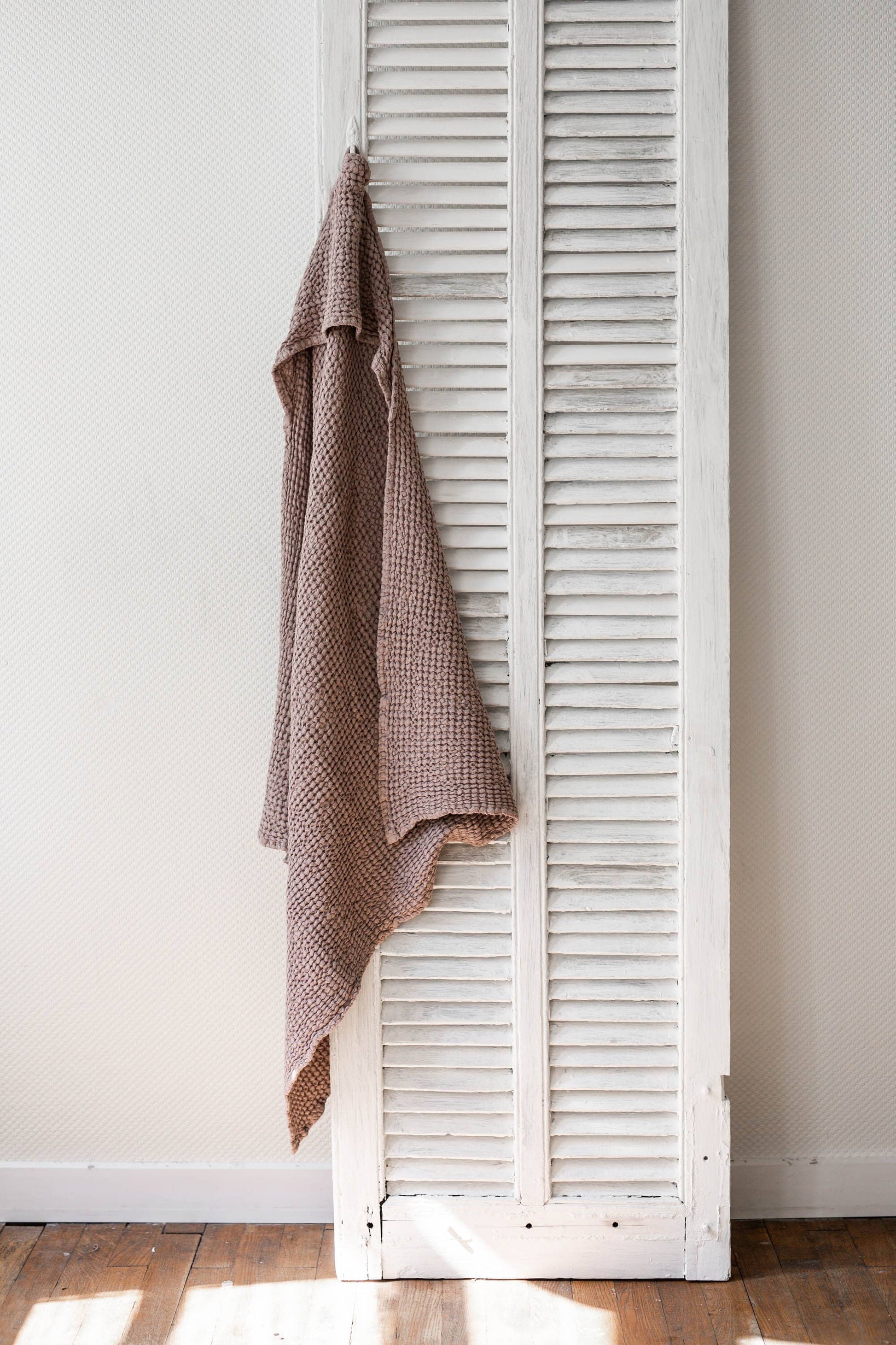 Hooded Baby Linen Towel Towels AmourLinen Dusty Rose