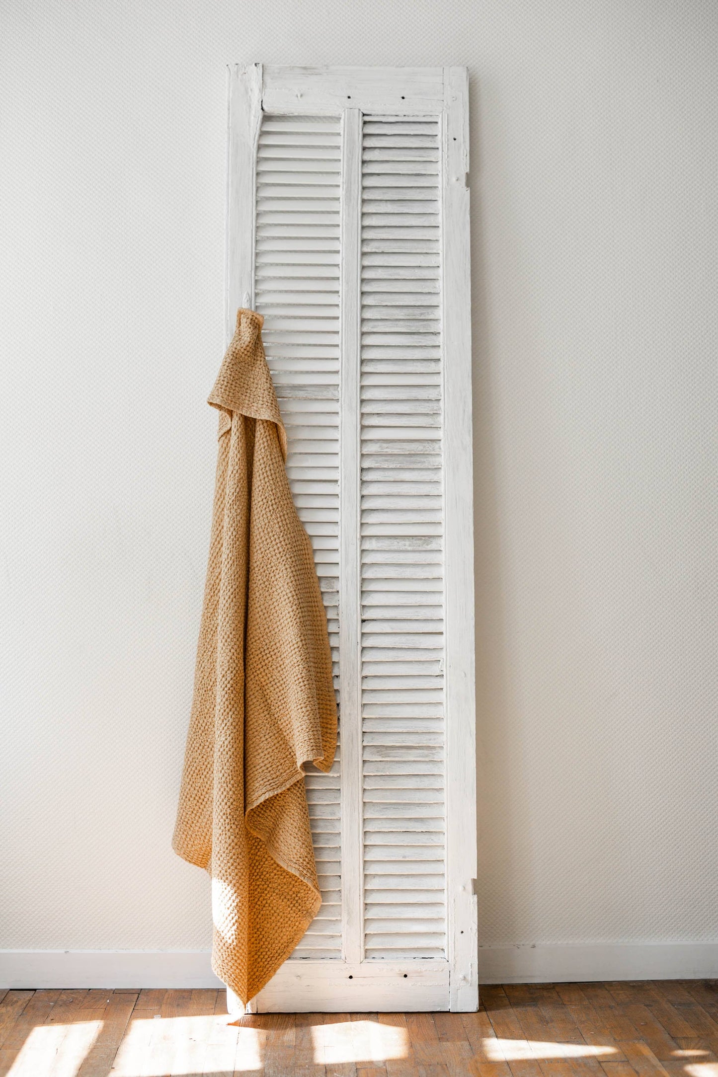 Hooded Baby Linen Towel Towels AmourLinen Mustard