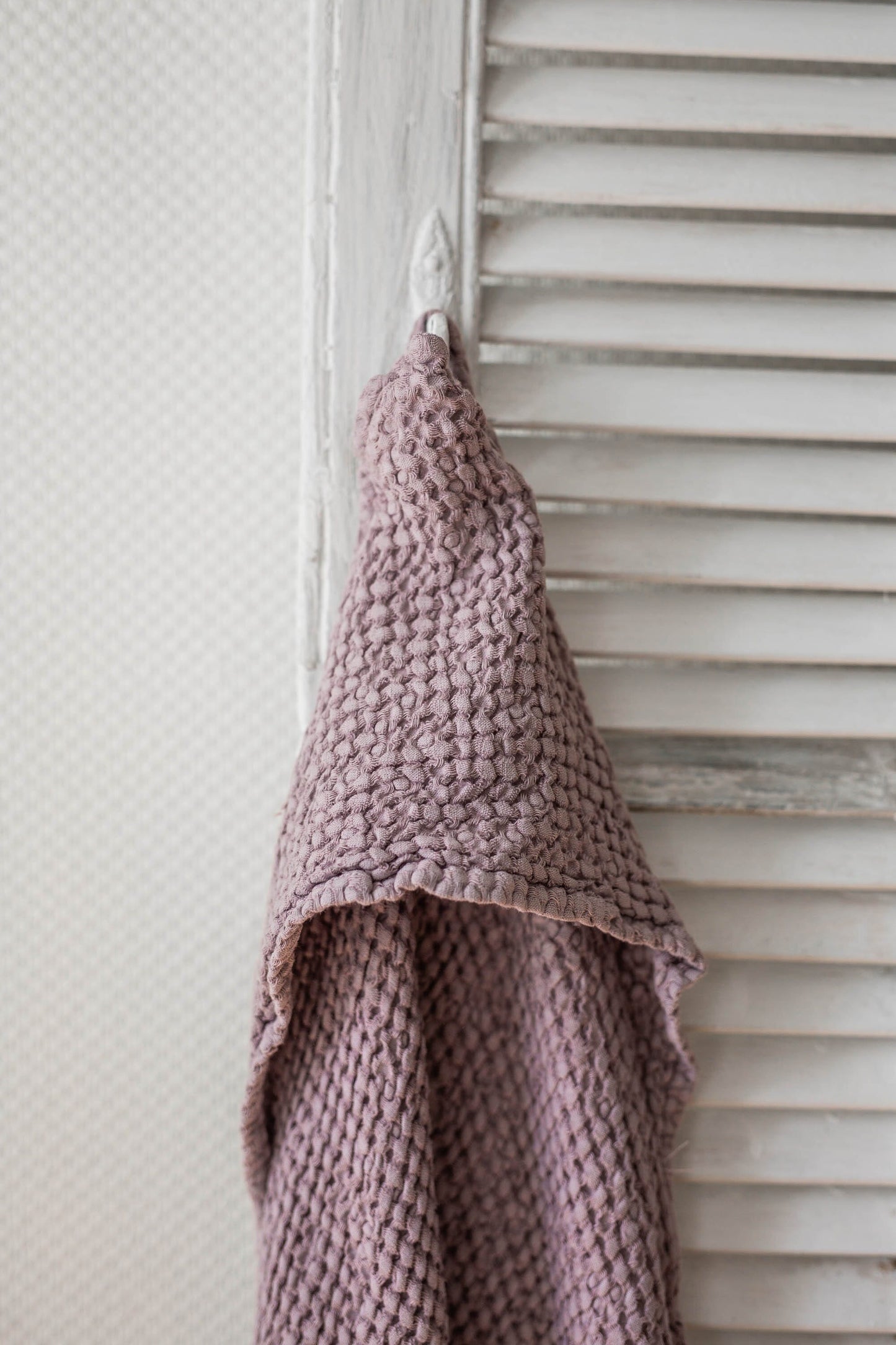 Hooded Baby Linen Towel Towels AmourLinen Rosy Brown