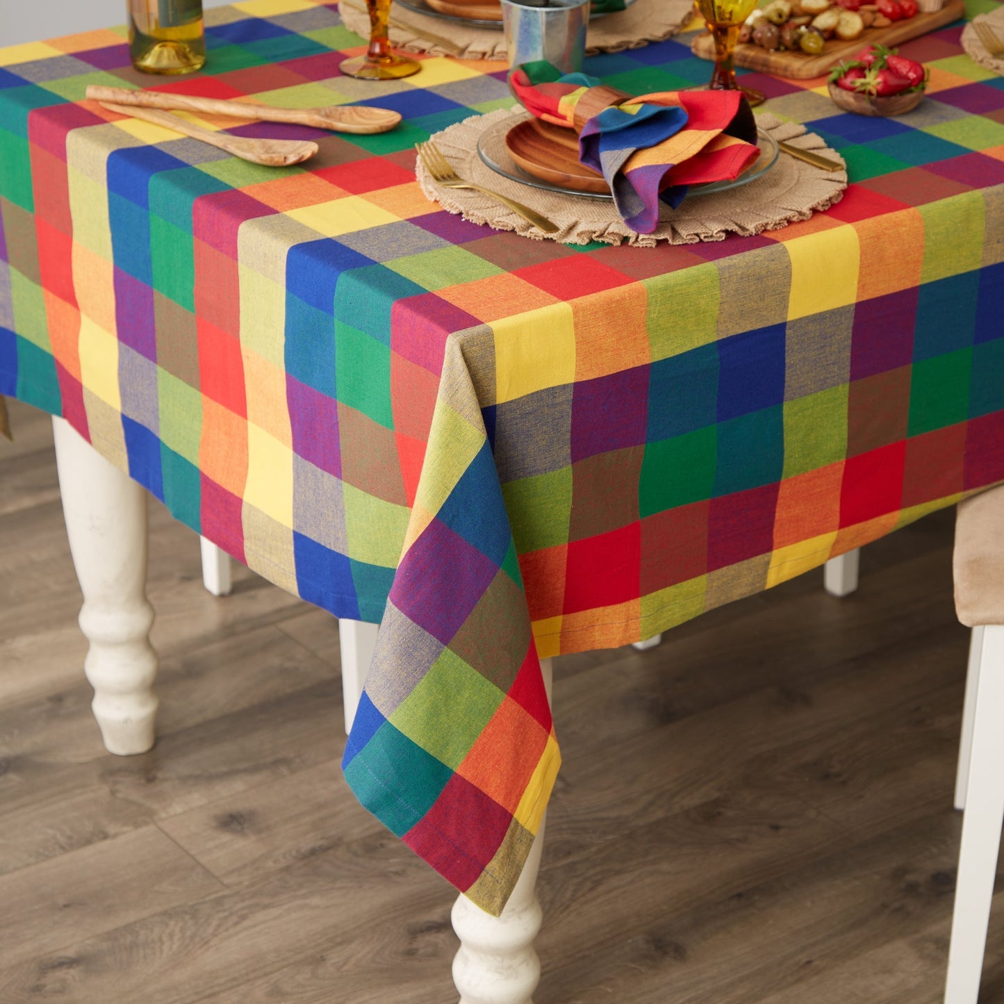 Indian Summer Check 60"x84" Tablecloth