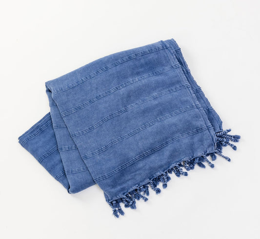 Kurios Turkish Towel / Blanket - Blue