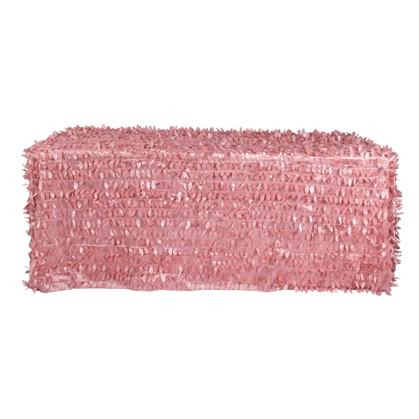 Leaf Petal Taffeta Tablecloth 90"x156" Rectangular - Dusty Rose/Mauve