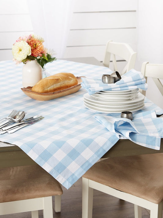 Light Blue Buffalo Check 60"x84" Tablecloth
