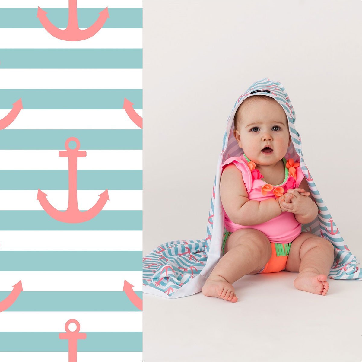 UPF 50+ Sunscreen Towel with Hood