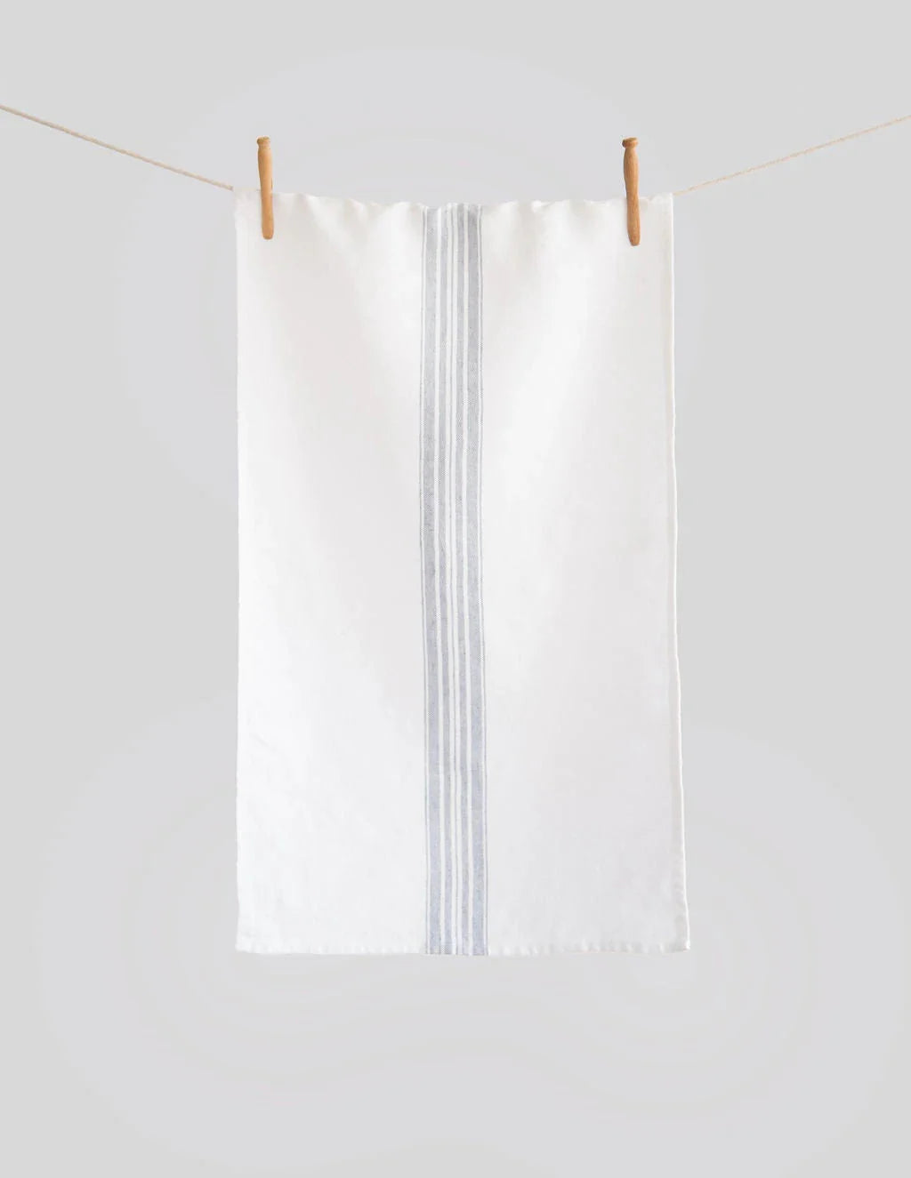 Maison Tea Towels Tea Towels Linen Way White with Charcoal Stripes