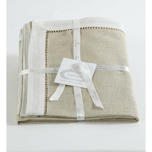 S. Jaeger Nature Tablecloth in Sage-Beige | 67" Round