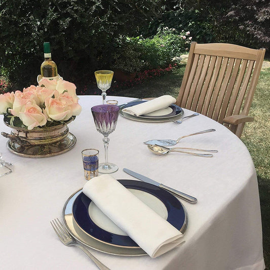 Mode Living Tablecloth Easy Care | 70" Round | Lisbon White