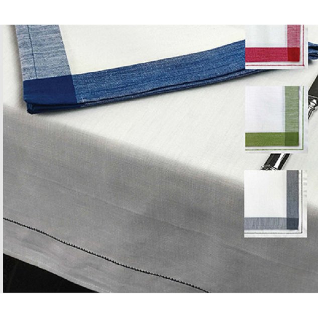 Garnier Thiebaut Hotel Collection Tablecloth Intramuri Slub White Cotton | 69" x 102"