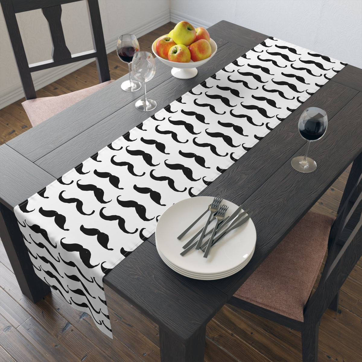 Mustache Table Runner