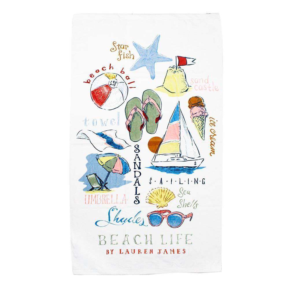 Beach Life Beach Blanket by Lauren James