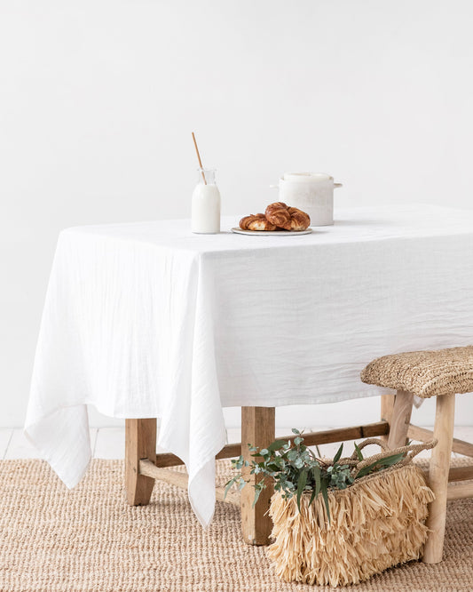 White Linen tablecloth