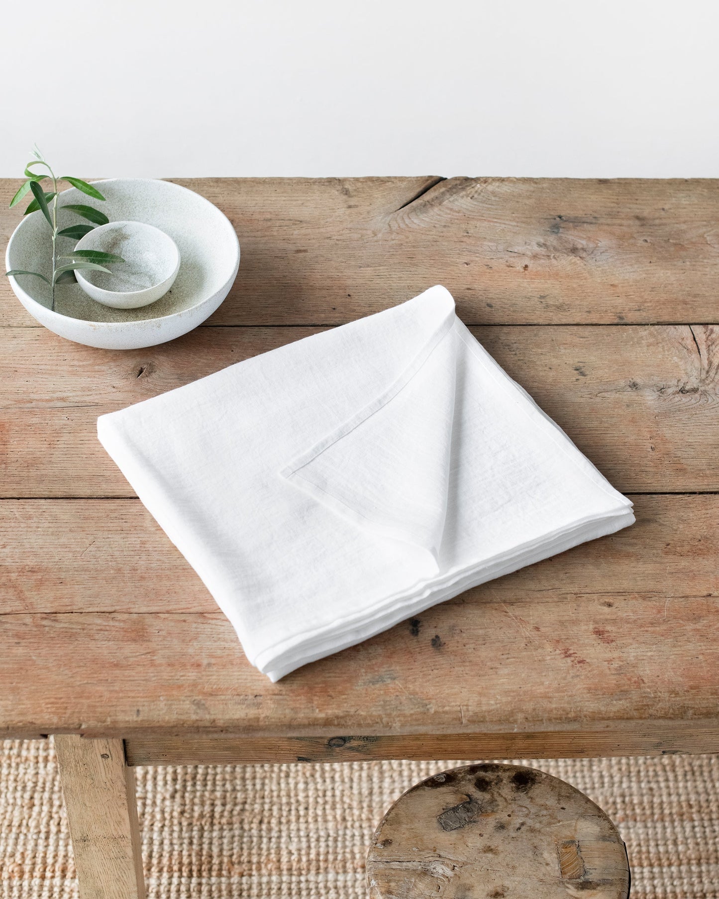 White Linen tablecloth